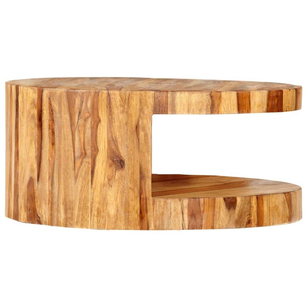 25.6"x11.8" Solid Sheesham Wood Coffee Table M779505