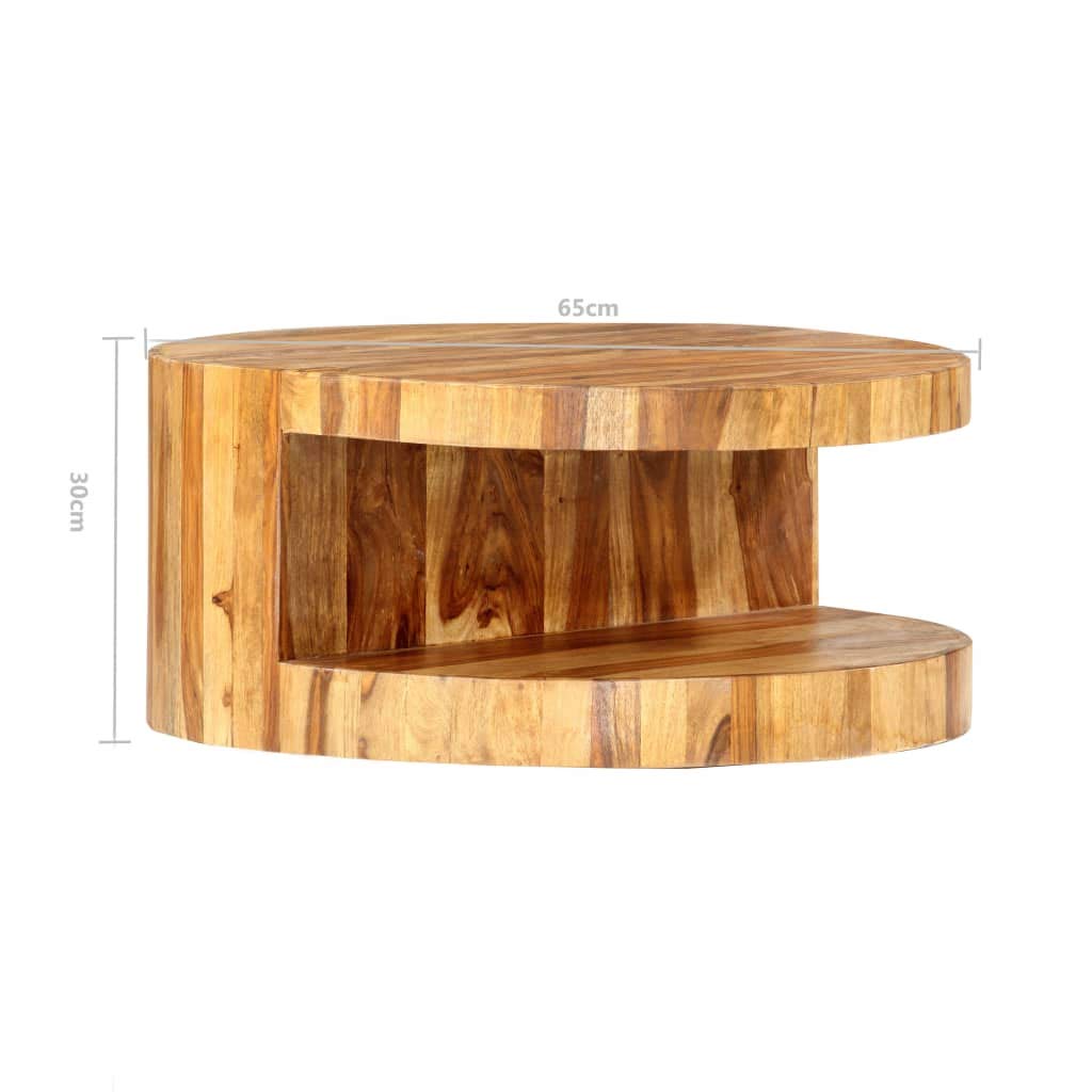 25.6"x11.8" Solid Sheesham Wood Coffee Table M779505