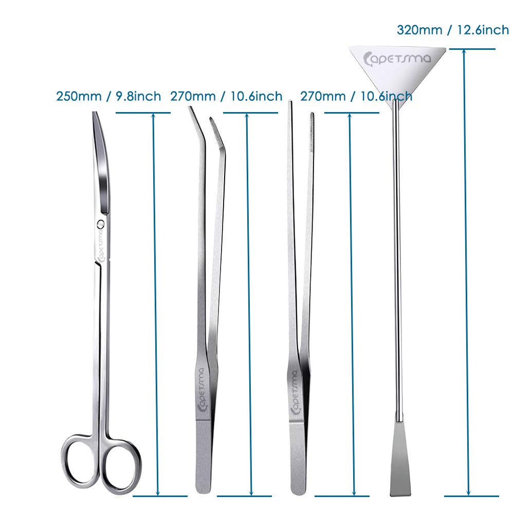 Long Stainless Steel Aquarium Plant Tools Set J810
