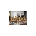 9 Piece Kitchen Table Set with 8 Dark Grey PU Leather Chairs I954