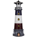 Solar Lighthouse Statue, Resin Waterproof, Black, 4.72 X 4.72 X 14.76 Inches T6602