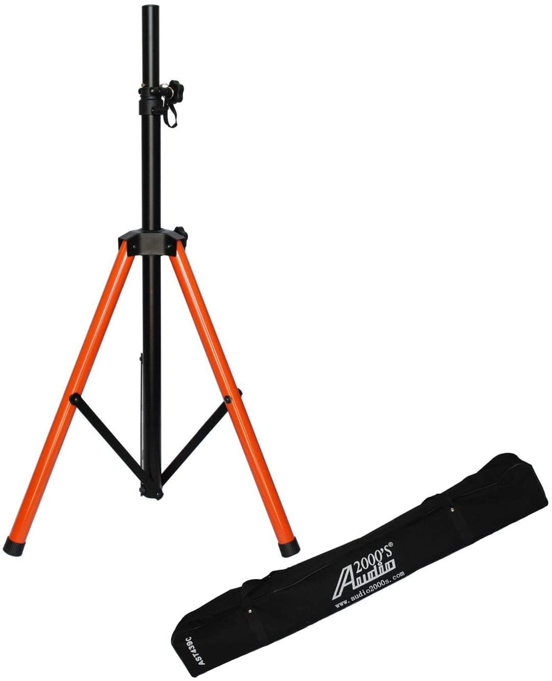 Tripod PA Speaker Stands with Orange Base and 2 Canvas Carrying Bags D2132