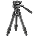 Carbon Fiber Desktop Mini Tripod with Video Fluid Head Y81821