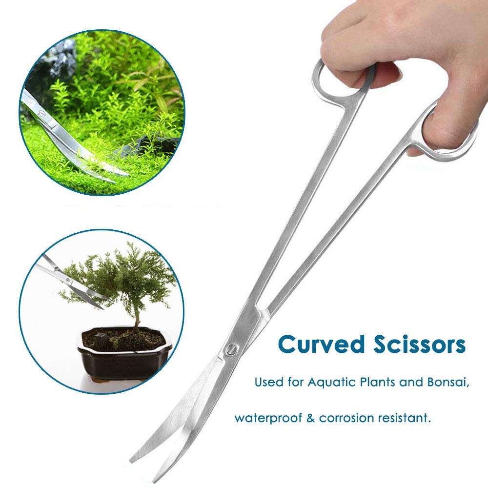 Long Stainless Steel Aquarium Plant Tools Set J810