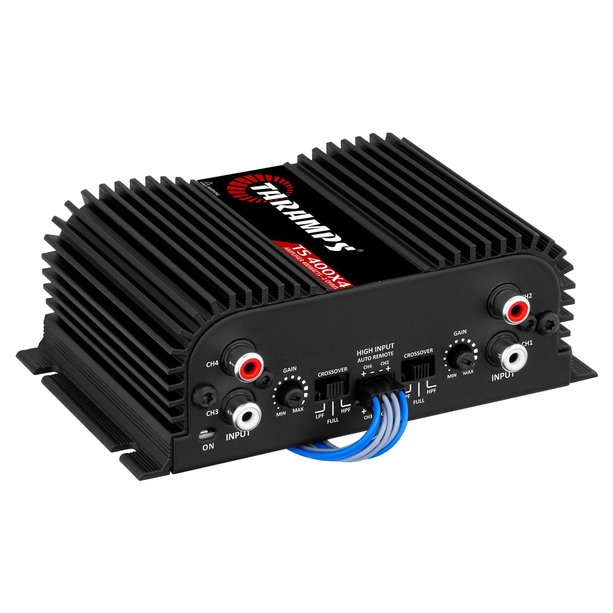 Black 2 Ohms 400W RMS 4-Channel Car Audio Amplifier Q190491