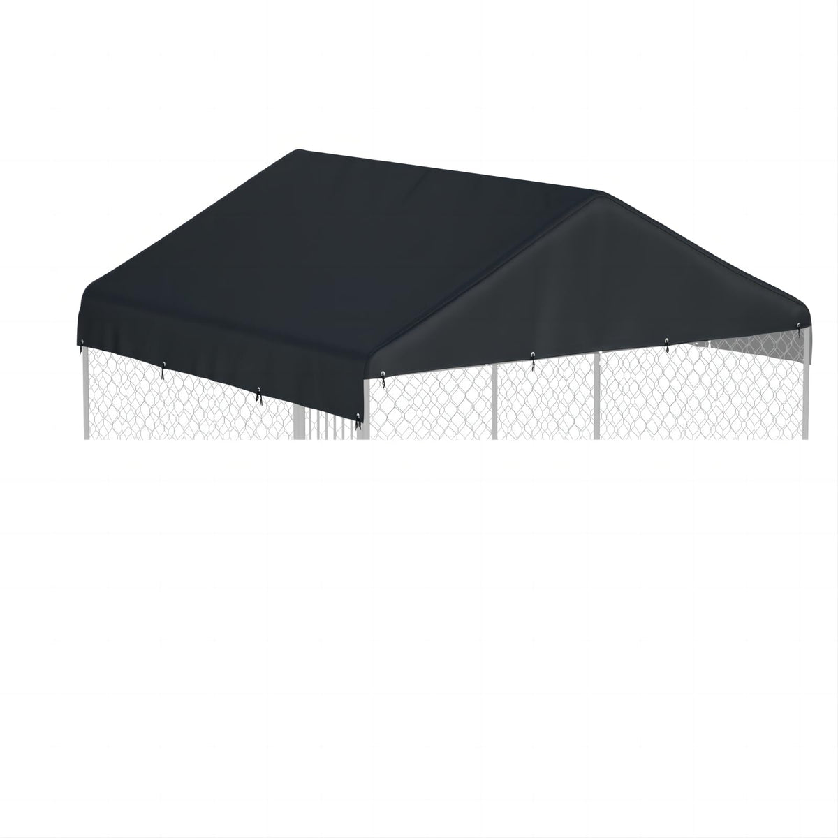Black 10' x 10' Outdoor Dog Kennel Cover D168