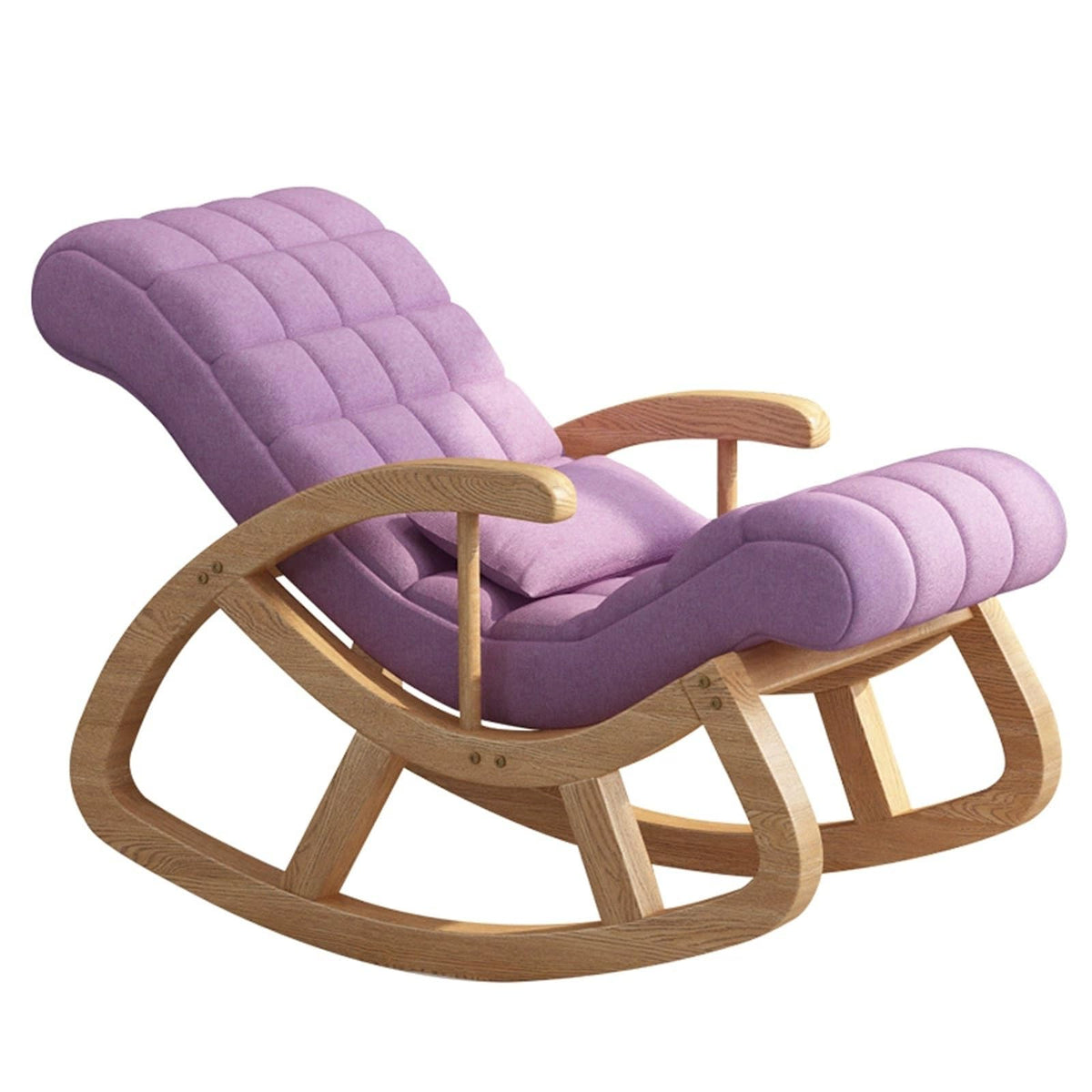 Upholstered Rocking Chair with High Backrest J5553