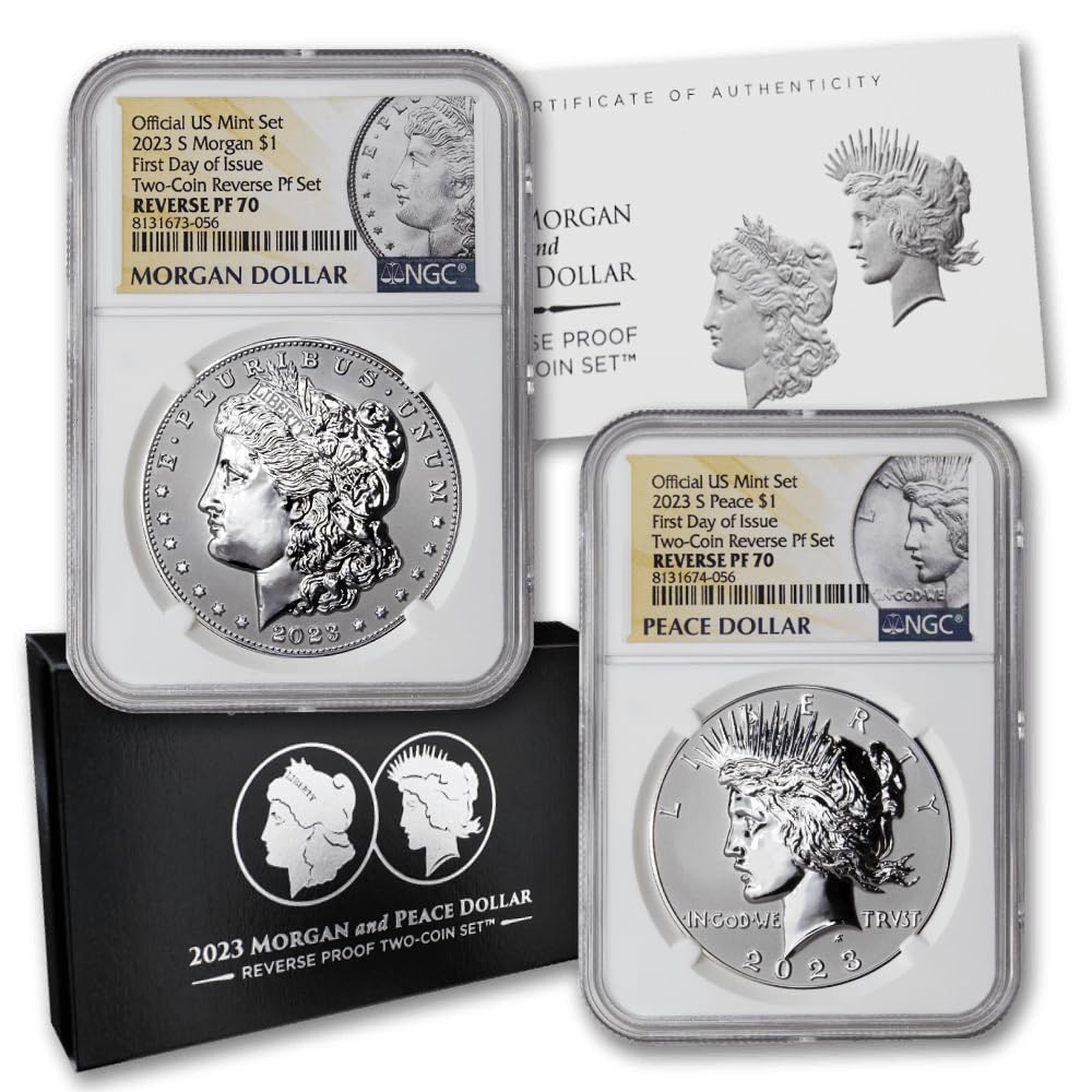 American Proof Silver Morgan and Peace $1 I269
