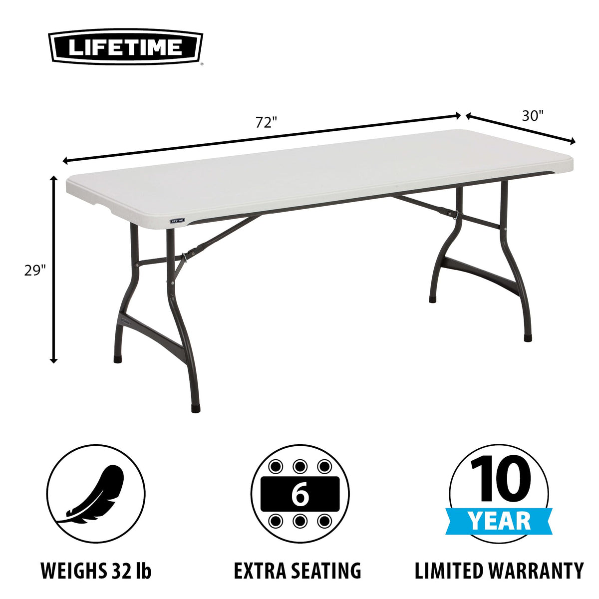 6 Ft Rectangular 4 Folding Tables and 24 Chairs Set White Granite R255