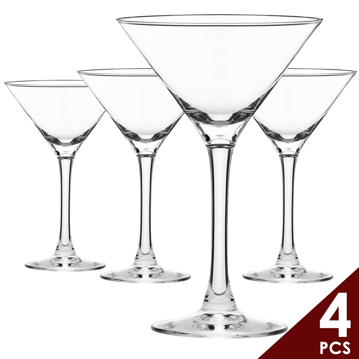 Hand Blown Crystal Martini Glasses Set of 4 R5336