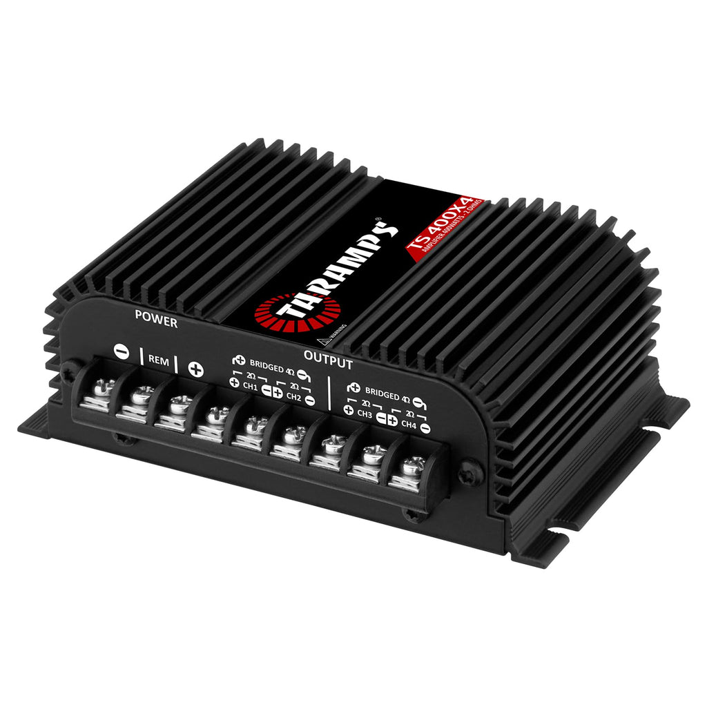 Black 2 Ohms 400W RMS 4-Channel Car Audio Amplifier Q190491