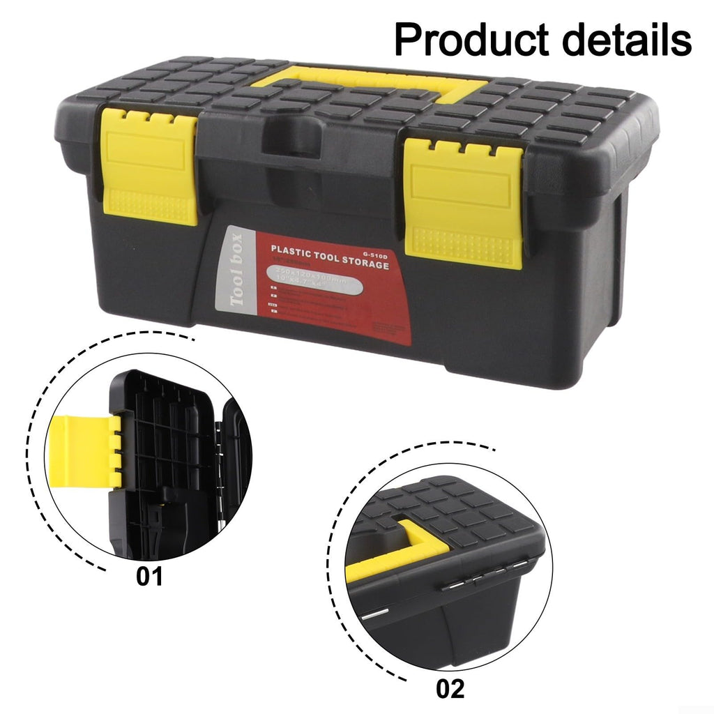 Compact Plastic Tool Box Black I8942