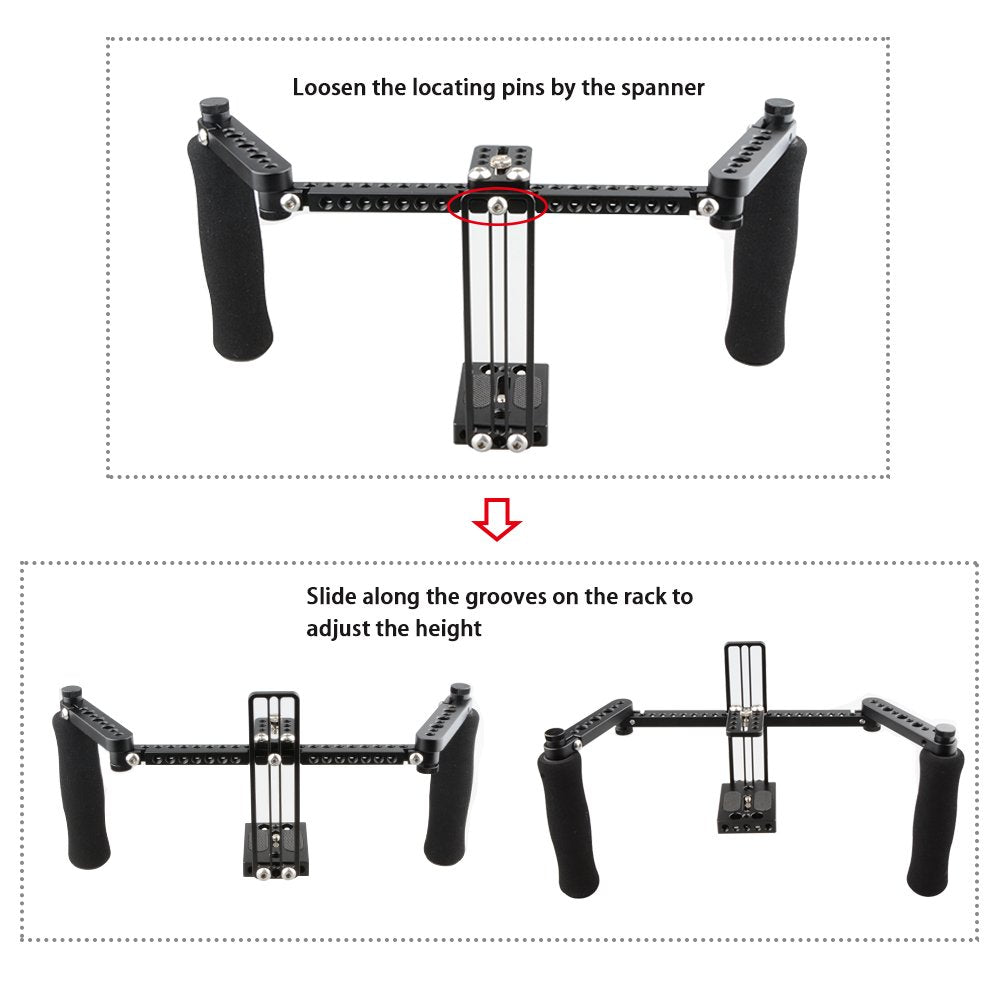 Monitor Cage with Adjustable Handles for 5 and 7 inch LCD Monitor H996
