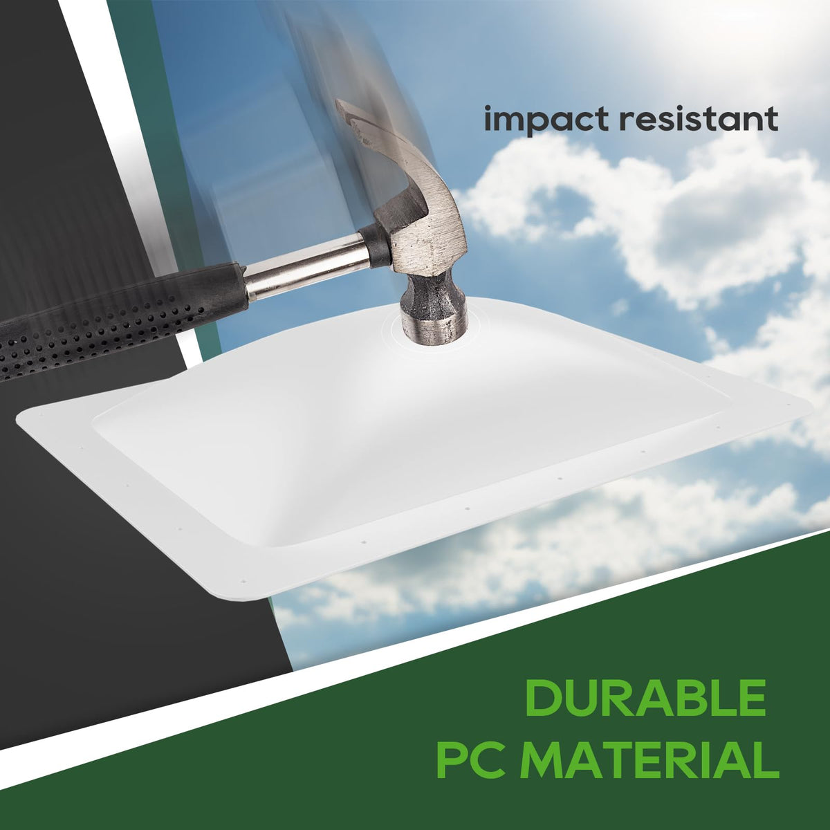 White 18" x 26" RV Skylight Replacement V90256