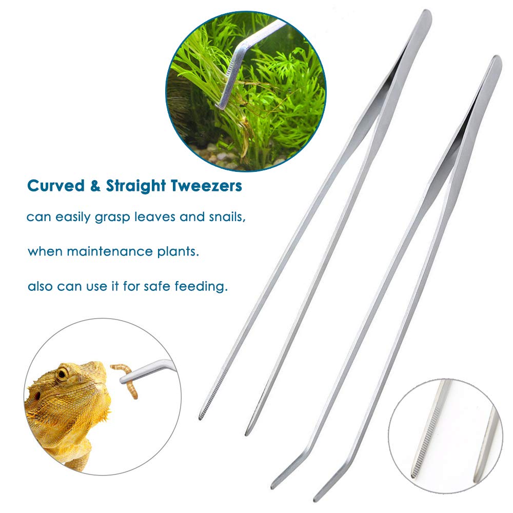 Long Stainless Steel Aquarium Plant Tools Set J810