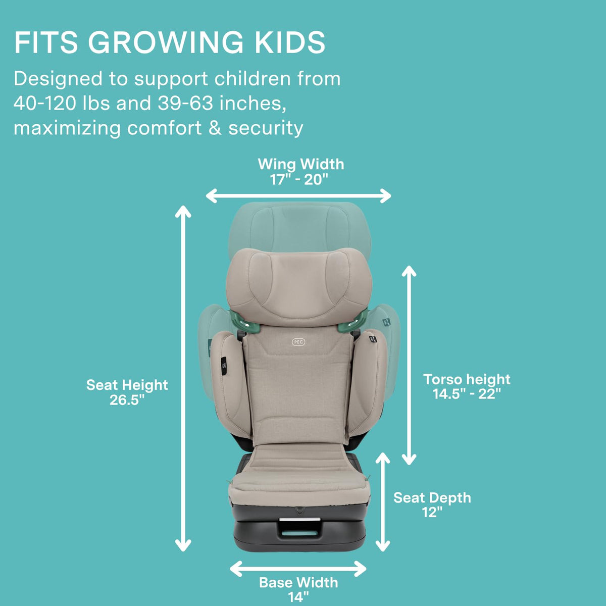 High Back Folding Booster S458