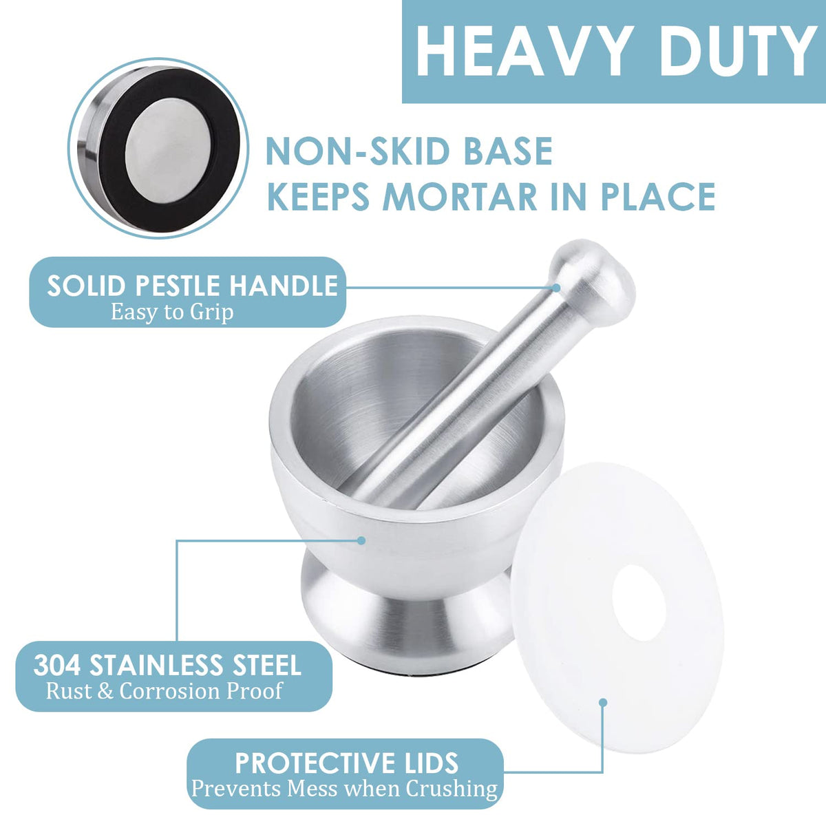 Stainless Steel Mortar and Pestle Set A4073