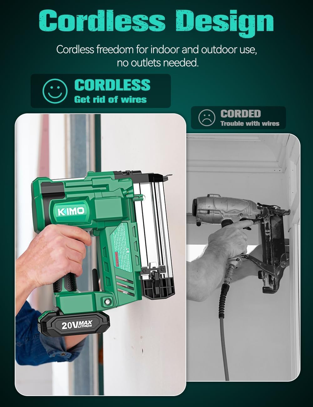 2" Cordless 18 Gauge Brad Nailer and Stapler A95989