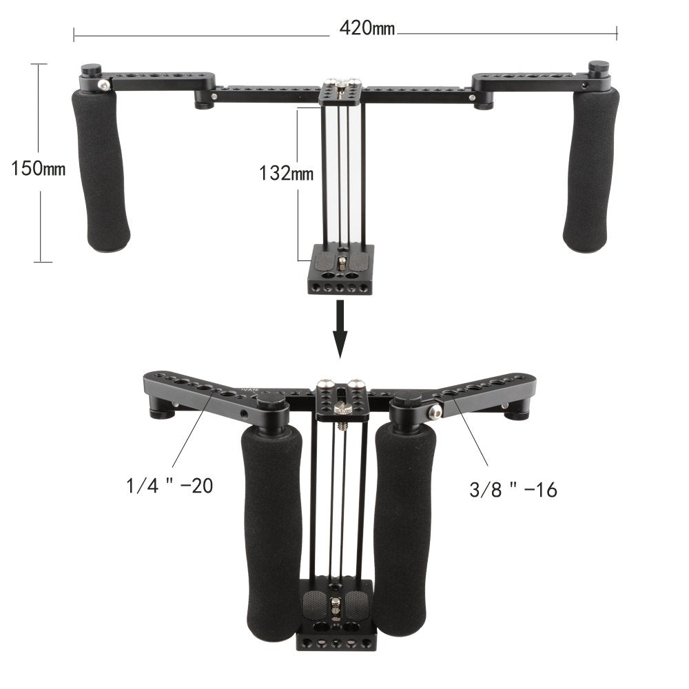 Monitor Cage with Adjustable Handles for 5 and 7 inch LCD Monitor H996