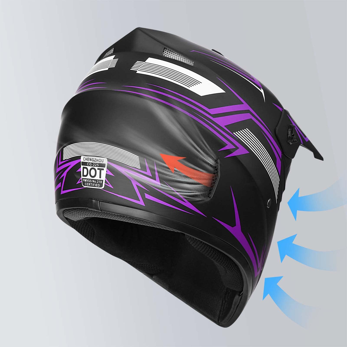 Youth Kids DOT Approved Full Face Motocross Helmet Q742946