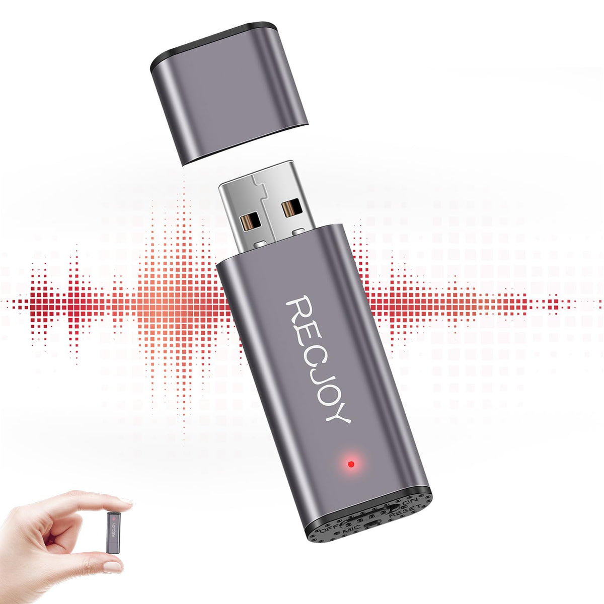 64GB USB Digital Voice Recorder with 750Hrs Storage Capacity F569710