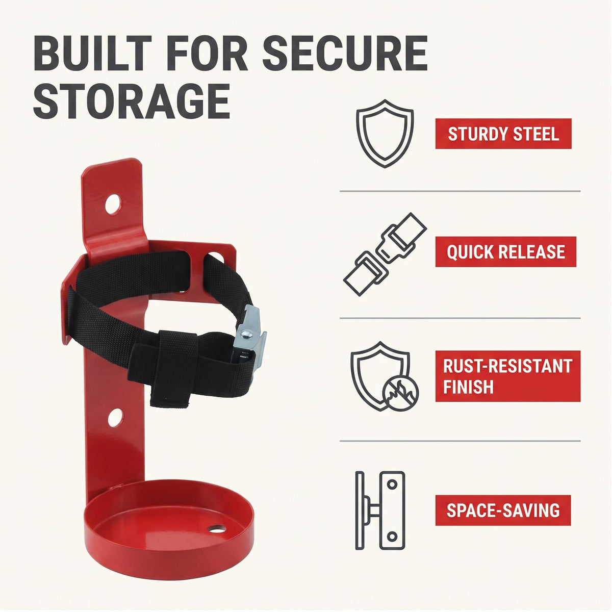 Metal Bracket Fire Extinguisher Mount O65105