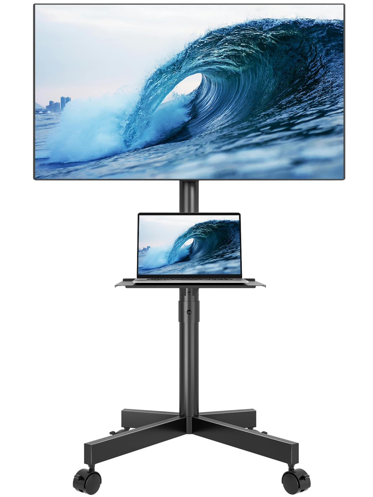 Black Rolling TV Stand for 23-65 Inch TVs K233532