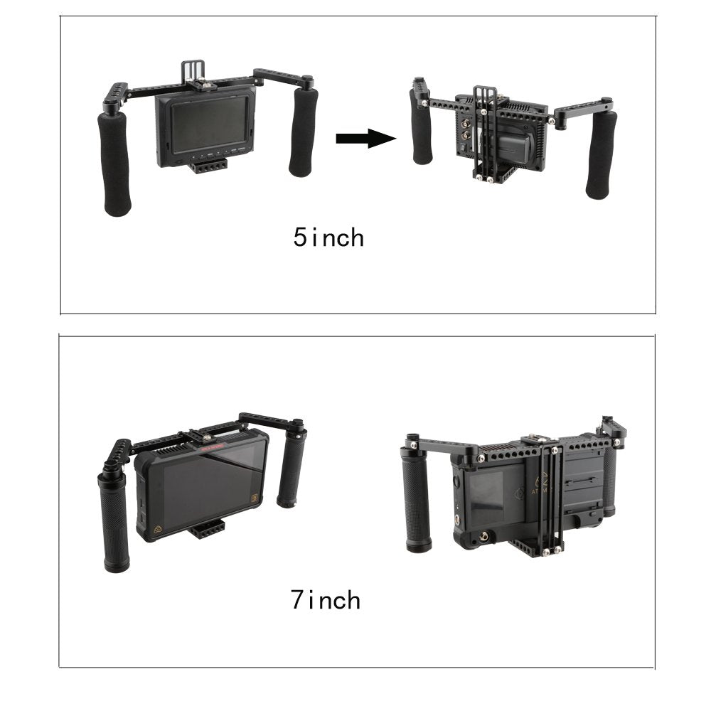 Monitor Cage with Adjustable Handles for 5 and 7 inch LCD Monitor H996