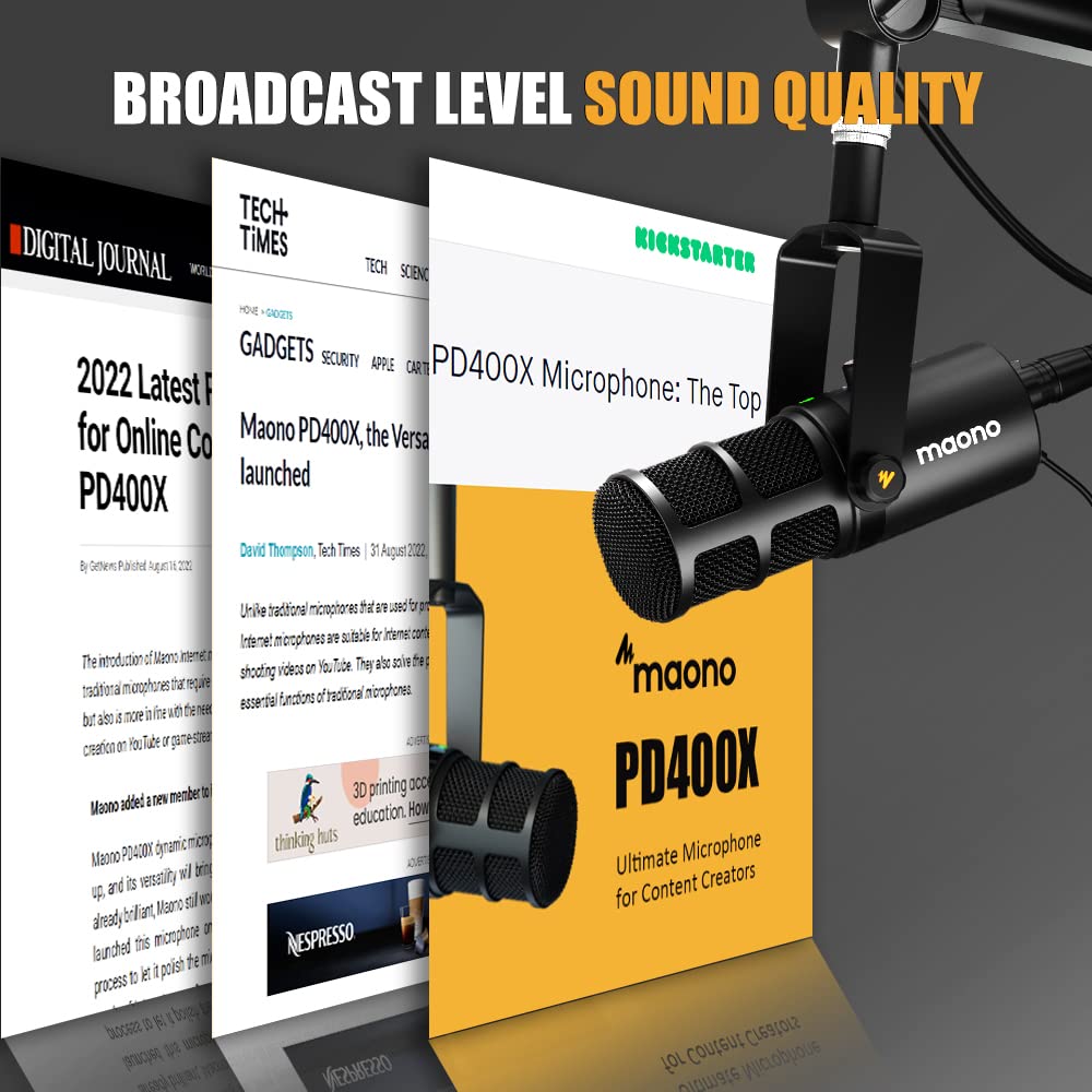 Dynamic Microphone, USB/XLR Podcast PC Mic O15974