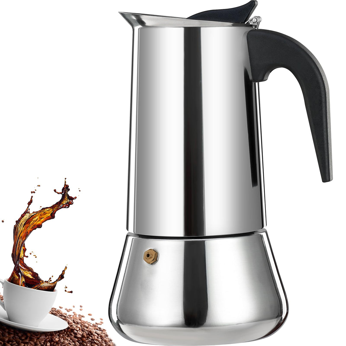 12 Cup Stainless Steel Stovetop Espresso Maker Moka Pot B2491