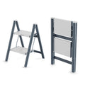 2 Step Ladder, 300lbs Load, 17'' Top Step, Stormy Blue K21689