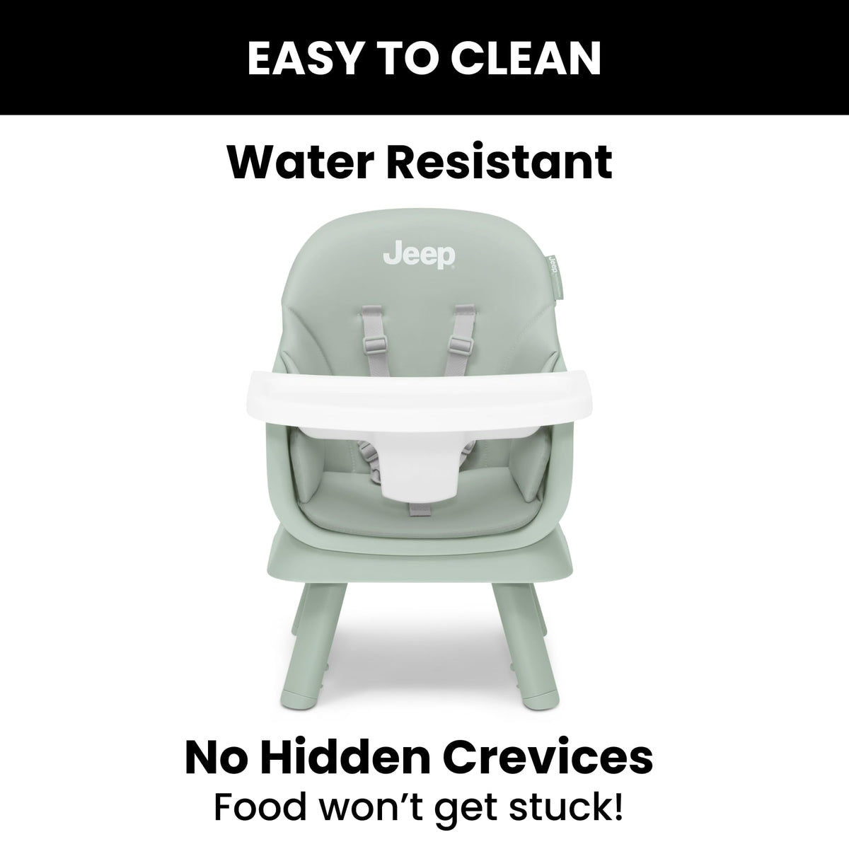 6-in-1 High Chair Converts to Stool Booster Seat Toddler Chair Activity Table and Desk and Chair Sage Green M253154