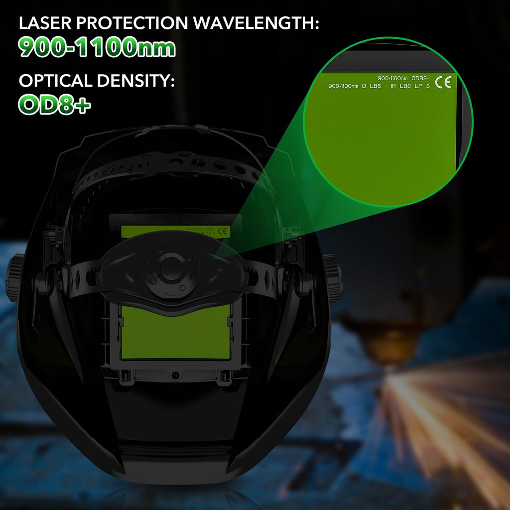 Auto Darkening Welding Helmet OD10+ Large Viewing Protective Mask H166859