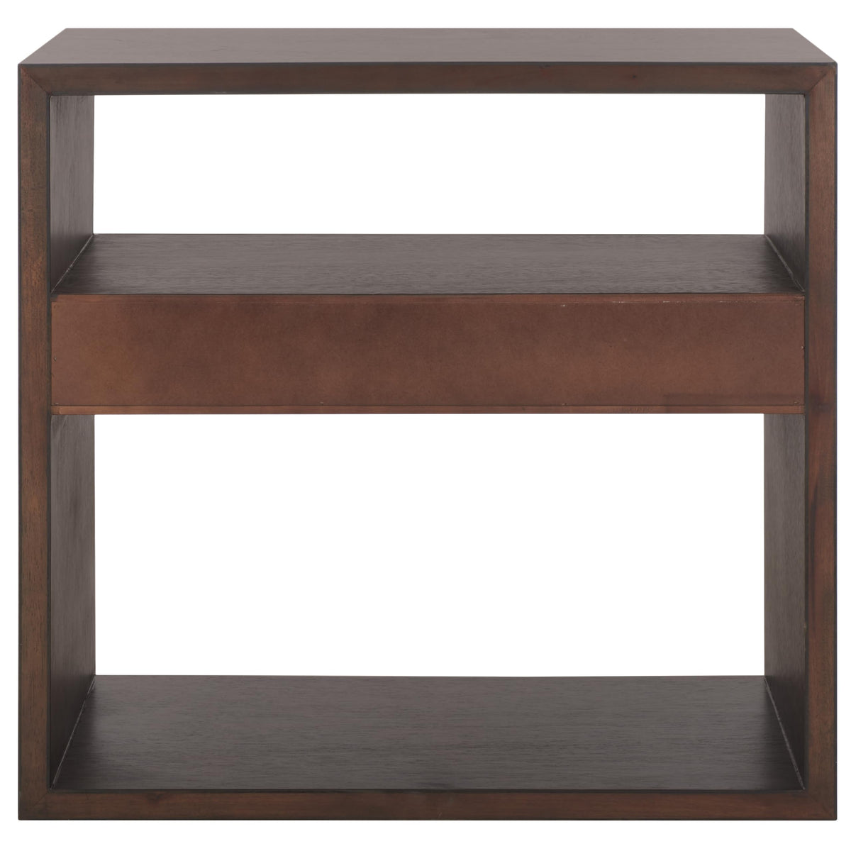 Dark Oak 2-Shelf 1-Drawer Console Table Z1448