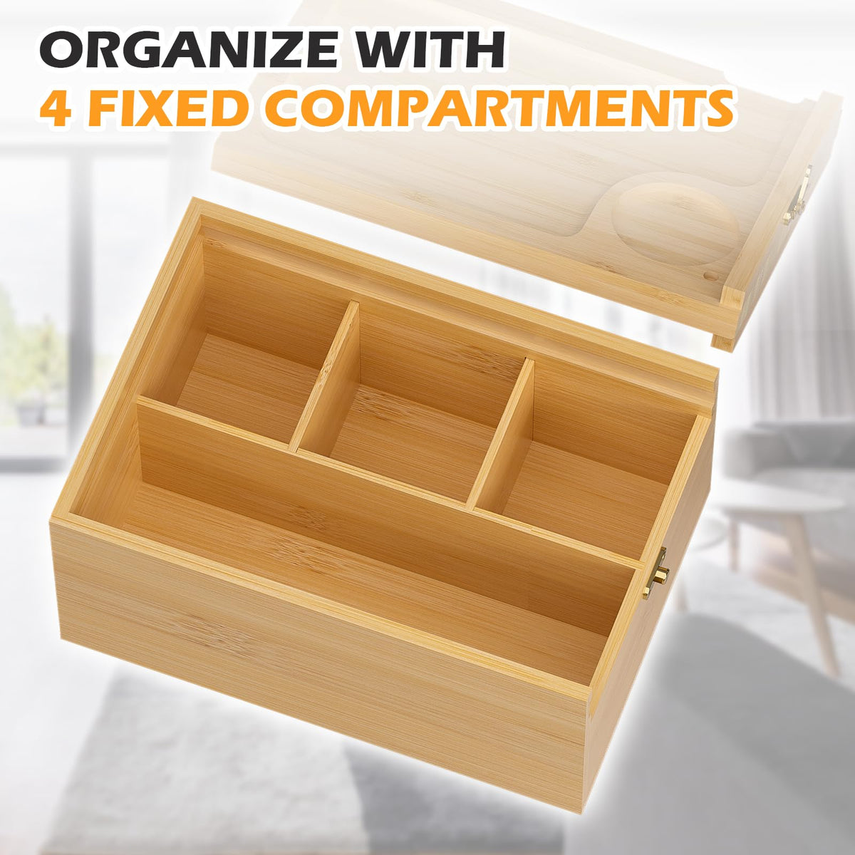 Bamboo Storage Box with Lid T858