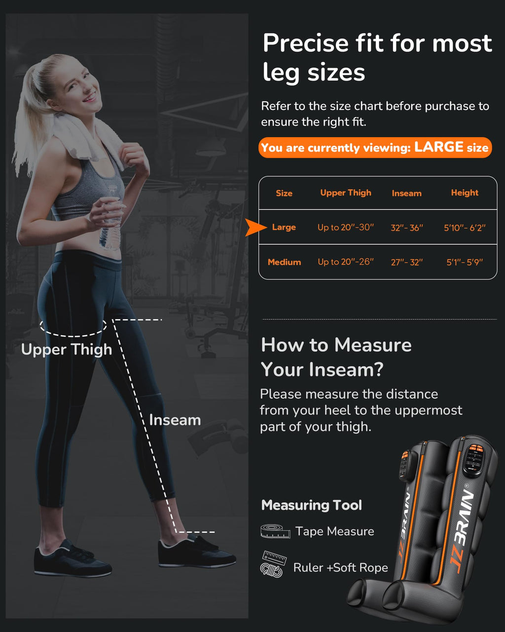Cordless Rechargeable Leg Compression Boots R300940