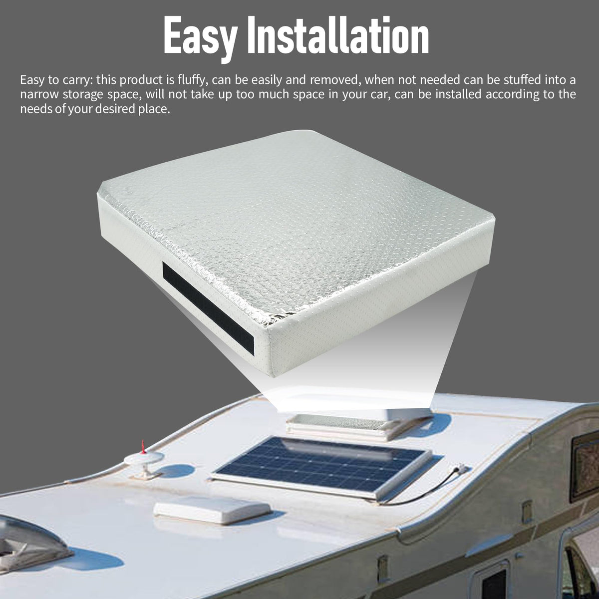 14″x14″x3″ RV Vent Insulator with Reflective Surface H141