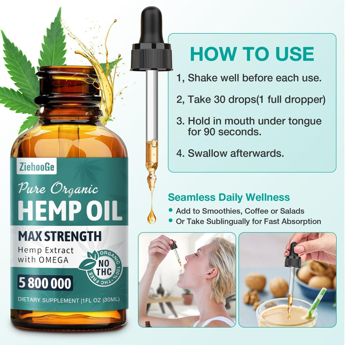 Hemp Oil Drops 3 Pack M235866