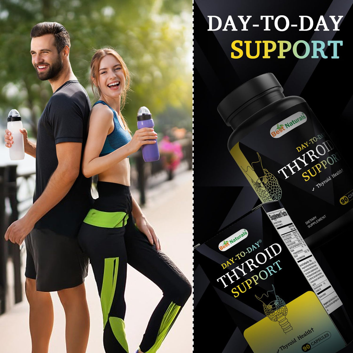90 Vegetable Capsules Thyroid Support Supplement Y979