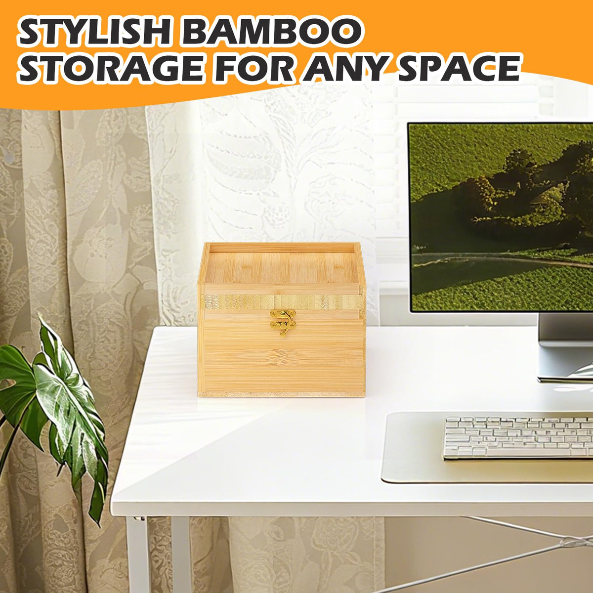 Bamboo Storage Box with Lid T858