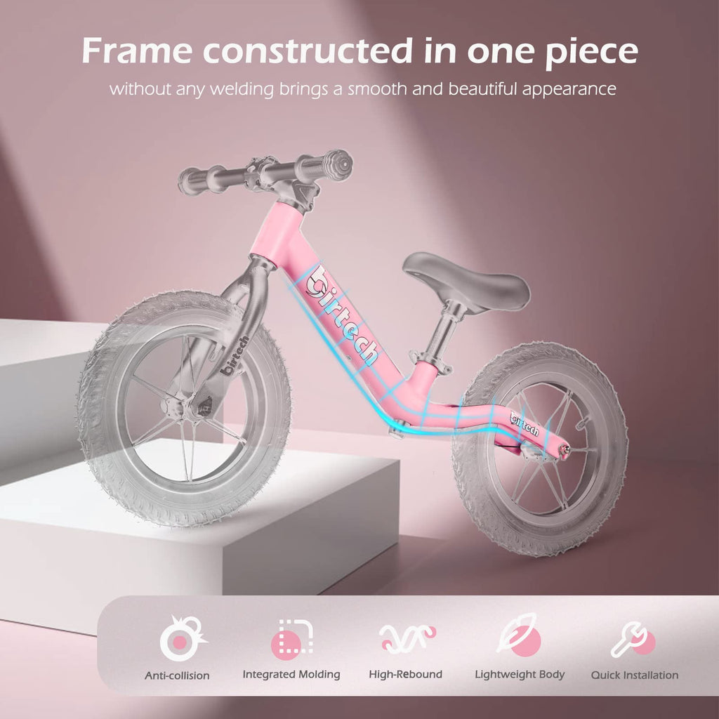 12" No Pedal Balance Bike with Inflatable Rubber Tires L576045