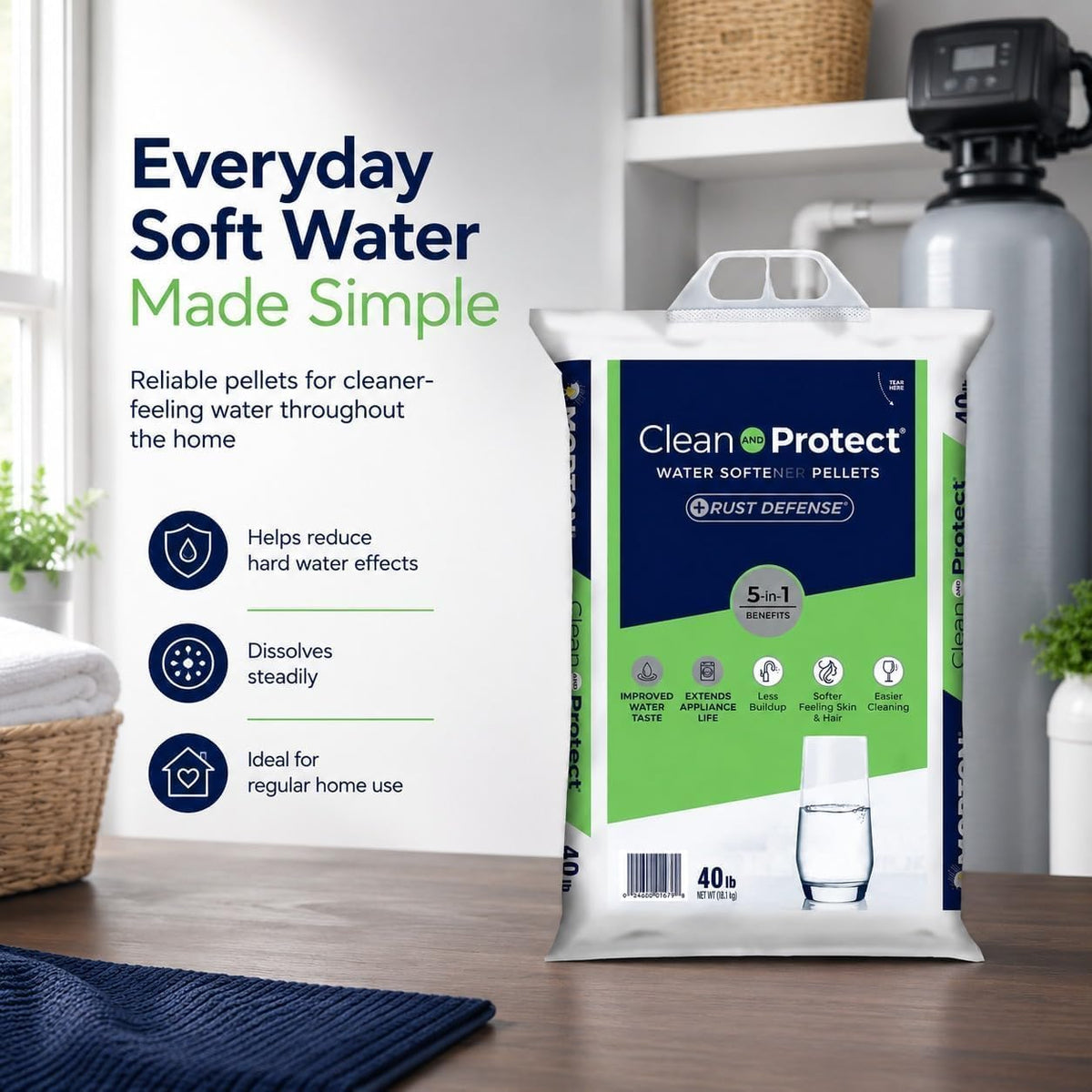 Water Softener Salt 40 lb Crystal C823