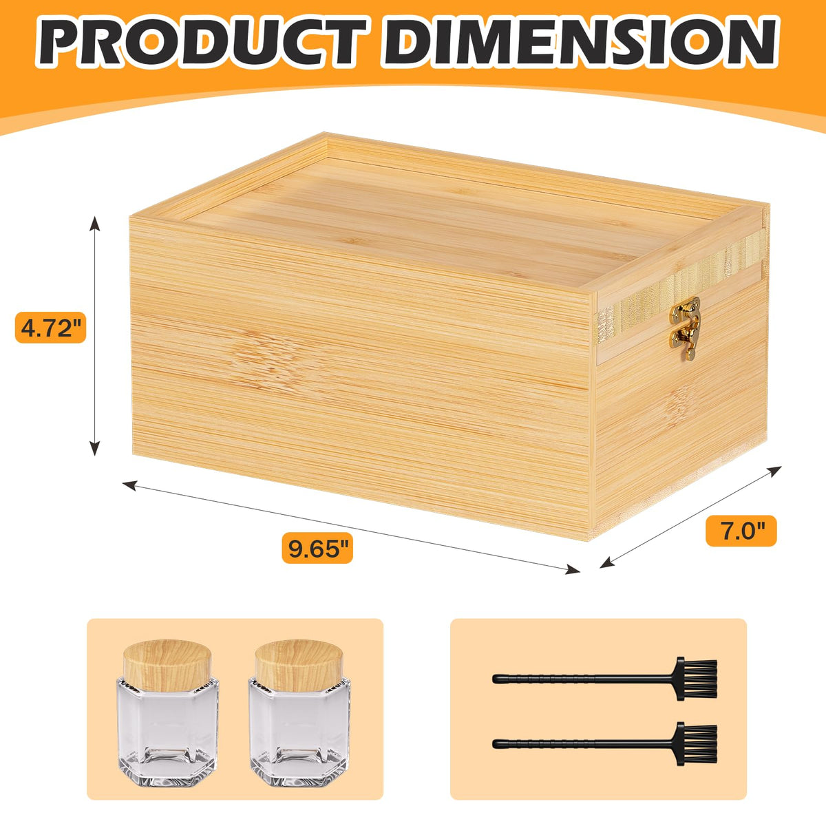 Bamboo Storage Box with Lid T858