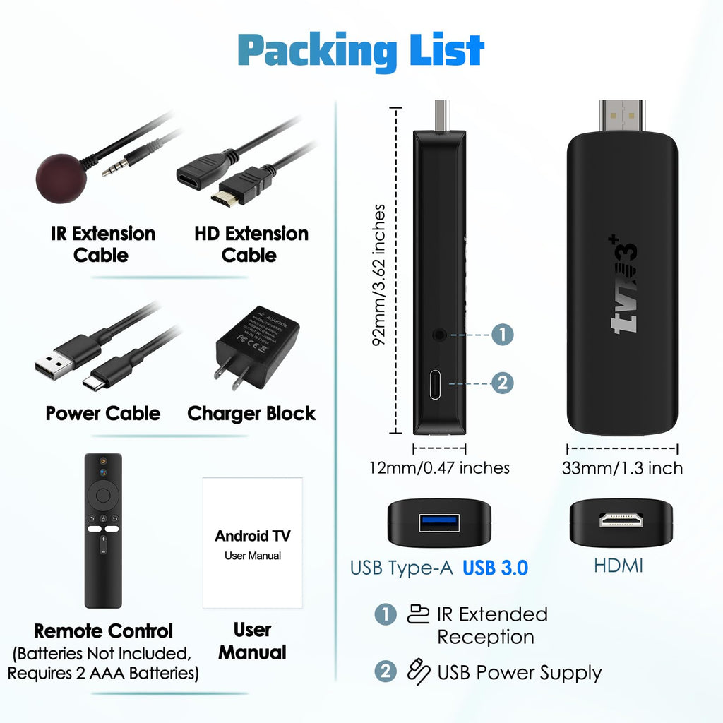 Android 14.0 TV Stick 2GB RAM 16GB ROM 4K WiFi 6 L89923
