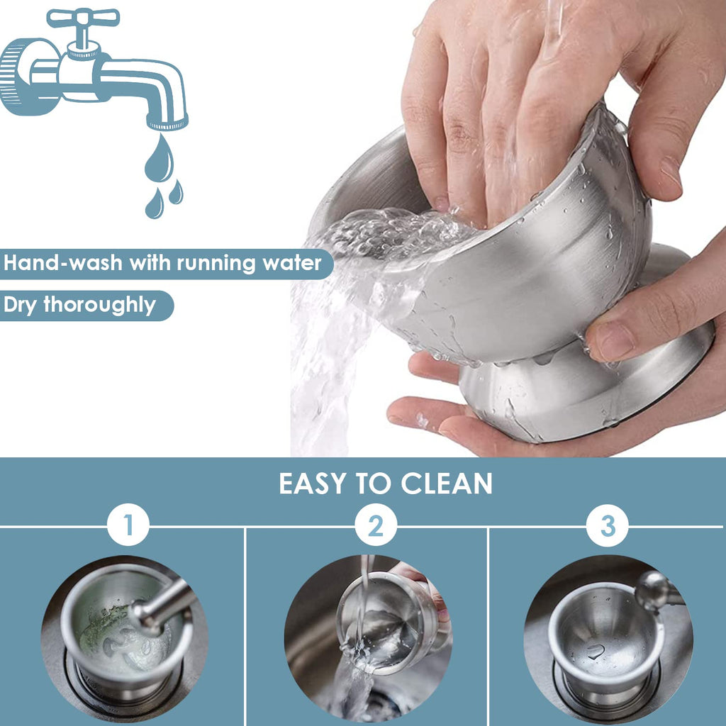 Stainless Steel Mortar and Pestle Set A4073