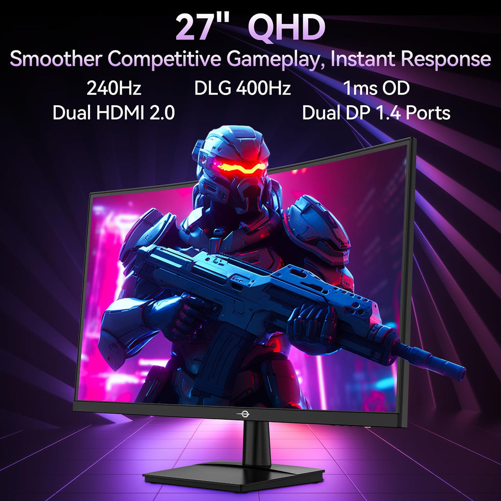 27" Curved QHD 240Hz Fast-VA 1ms Gaming Monitor Y8357