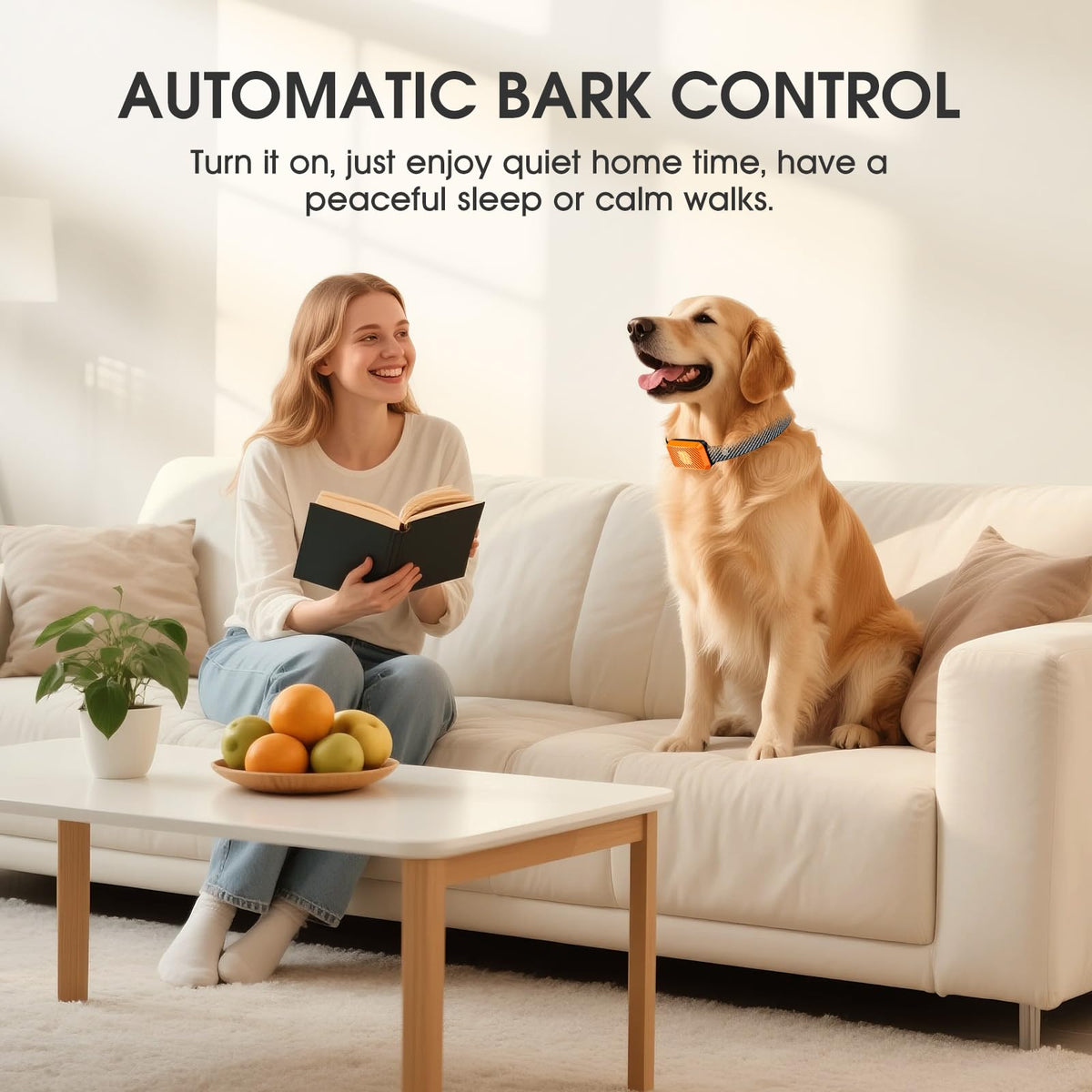 Dog Bark Collar with 7 Sensitivity, 3 Modes W226195