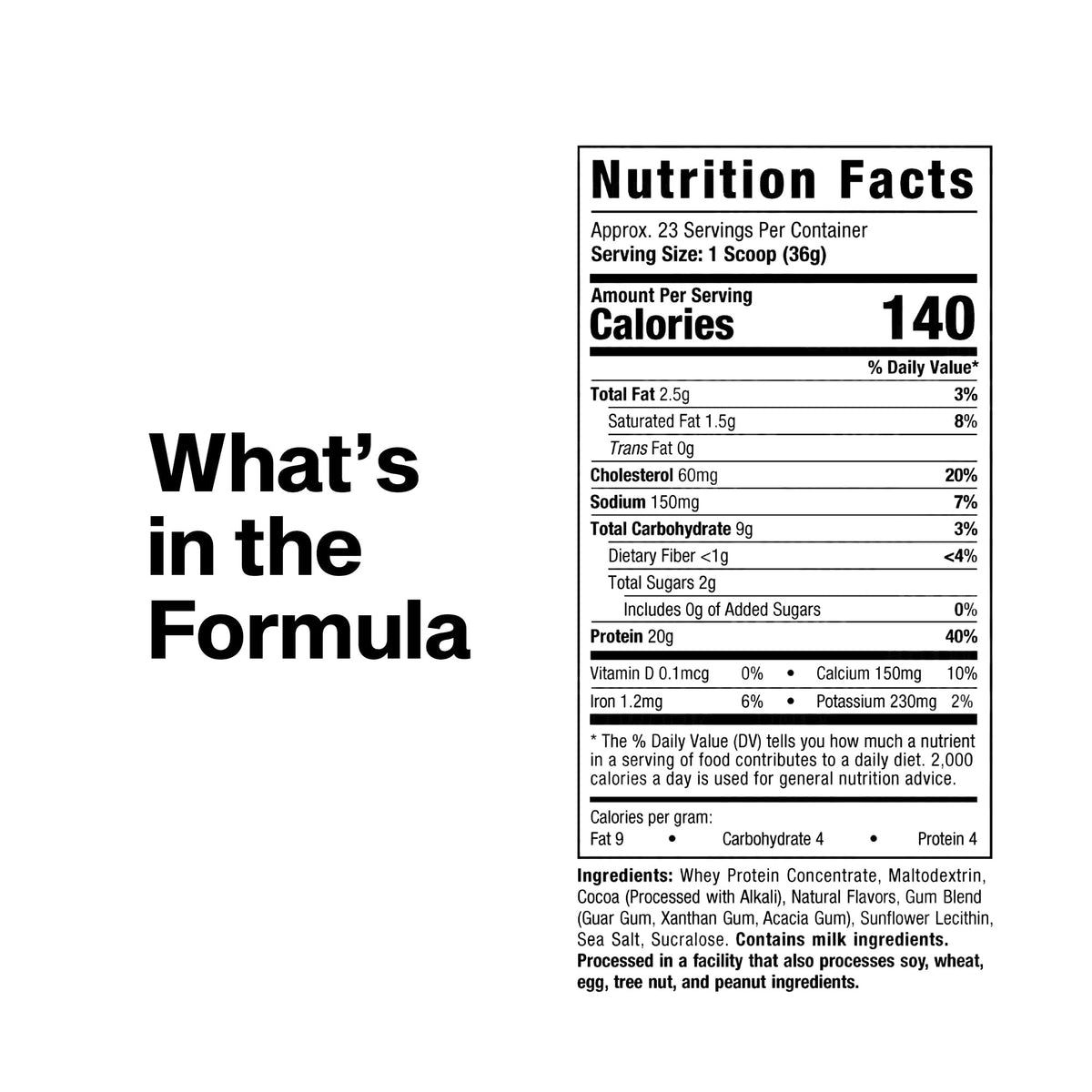 Grass-Fed Whey Protein Powder Triple Chocolate 1.8LB C8664