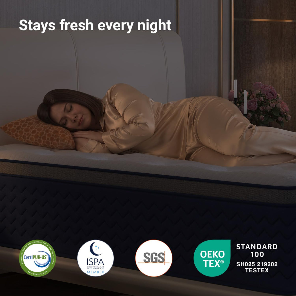 Full 12 Inch Firm Hybrid Cooling Mattress K317701