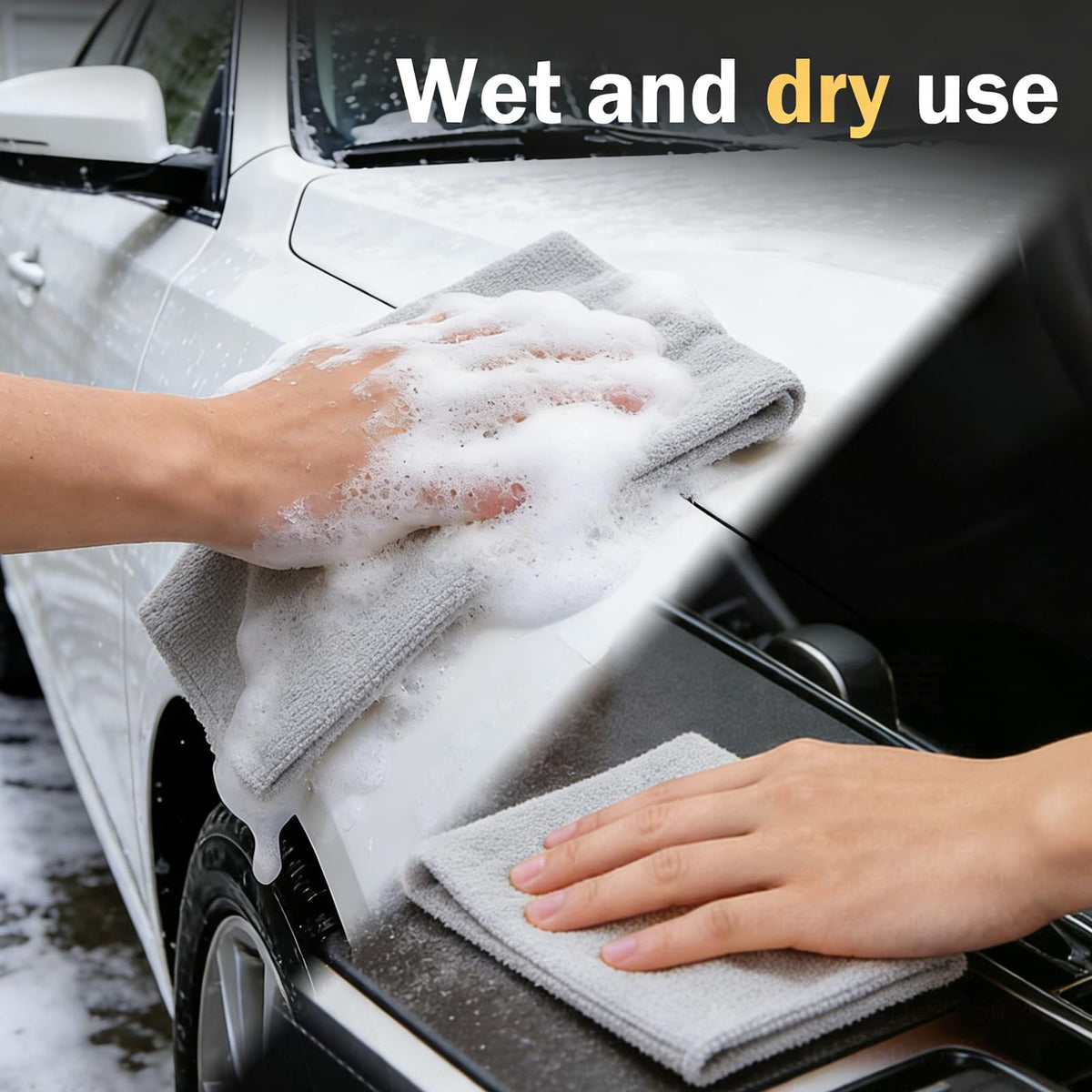 20 PCS Gray Microfiber Cleaning Cloth Roll B82879